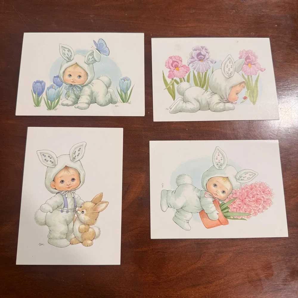 Vintage 80s Current Greeting Cards Birthday Quips & Ruth Morehead Easter Lot 11